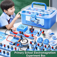 Kit d'expériences sur l'électricité et le magnétisme pour l'école primaire, boîte d'apprentissage des circuits STEM de 52 pièces avec moteur à courant continu et électroaimant