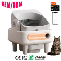 Bac à litière intelligent à ouverture supérieure 75L extra-large entièrement automatique autonettoyant écologique durable pour chat