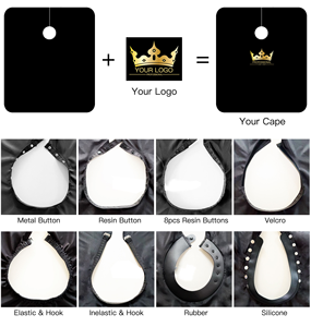 Capa de Barbería Profesional de Alta Calidad, Personalizable, Impermeable, Antiestática, con <span class=keywords><strong>Cuello</strong></span> Elástico Ajustable, de Poliéster - Product Image 4