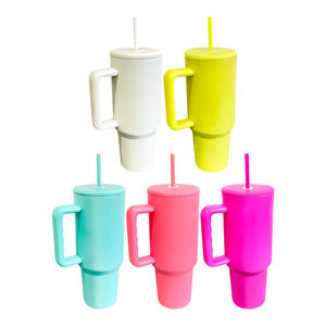 H3.0 de 40oz blanc Sublimation de couleur vive gobelets en acier inoxydable à double paroi <span class=keywords><strong>avec</strong></span> <span class=keywords><strong>couvercle</strong></span> <span class=keywords><strong>plat</strong></span> et poignée - Product Image 1