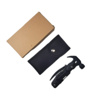 Marteau multifonction portable en acier inoxydable de haute qualité, équipement de survie, couteau multi-outils, pinces pliantes noires, garantie 1 an