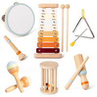 Musical Instrument Neutral Color Musical Toy Montessori Baby Wooden Percussion Instruments Modern Xylophone Music Toys