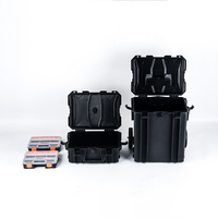 Maleta de Herramientas con Ruedas GLARY, Resistente al Agua, Caja Rígida Apilable de Plástico para Transporte de Herramientas, Juego de Maletas Resistentes para Electricistas