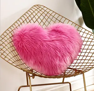 Decorative Plush Faux Fur Flurry Super Soft Throw Pillow Case Luxury Cushion Cover For Sofa Bedroom Cafe