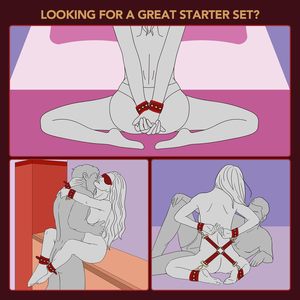 11PCS <strong>Sex</strong> Bondage BDSM Kit Restraints Sets with Adjustable Handcuffs Collar Ankle Cuff Blindfold <strong>Feather</strong> <strong>Tickler</strong> Adult Games - Product Image 2