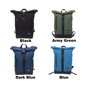 rolltop mochila Suppliers-Laotop-mochila impermeable con Logo personalizado para hombre, bolsa de viaje resistente al agua de 35L
