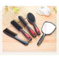 5er-Pack Kamm bürstenset mit Spiegel Haar bürsten halter Profession eller Massage kamm Kosmetisches Haarstyling-Werkzeugset