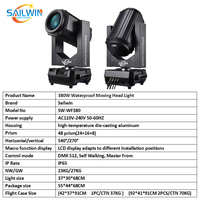 Sailwin CE 380W Lyre Sharpy impermeable escenario cabeza móvil luz al aire libre IP65 cabeza móvil cielo haz reflector para eventos teatro