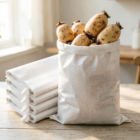 Sac tissé blanc à ouverture supérieure pour déménagement, rangement, sac réutilisable pour vêtements, literie, organisation de la maison, emballage en vrac