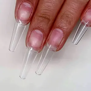 500Pcs Franse Korte Kunstnagels Acryl Half Tips Clear Tip Uv Gel Salon Ballerina Xl Coffin Nail Tips