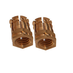 カスタム真鍮CNC旋削拡張埋め込みナット - 工業用純銅拡張ダボ - Product Image 4