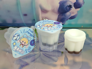 Tùy chỉnh mô phỏng thực phẩm chơi Pudding Jelly Keychain tùy chỉnh sáng tạo thu nhỏ quyến rũ mềm Pinch tùy chỉnh máy nhựa vòng chìa khóa - Product Image 5