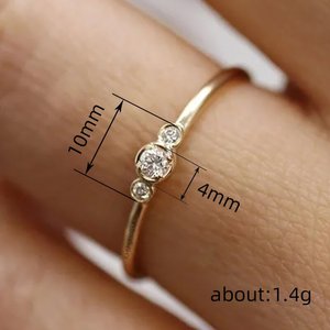 Anello Nuziale Minimalista, Elegante Gioiello da Dito per Donne, Stile Semplice - Product Image 3