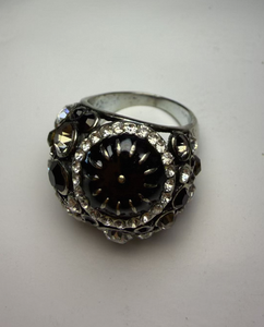 Anillo Tradicional Ajustable de Lujo con Cristales Multicolores, Bañado en Oro, con Piedras Preciosas Naturales Arcoíris para Mujer, Hecho en China - Product Image 1