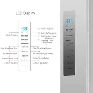 Réfrigérateur <span class=keywords><strong>et</strong></span> congélateur côte à côte avec <span class=keywords><strong>distributeur</strong></span> <span class=keywords><strong>d</strong></span>'<span class=keywords><strong>eau</strong></span> <span class=keywords><strong>et</strong></span> machine à glaçons - Product Image 5