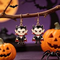 Boucles d'oreilles pendantes émaillées Halloween, motifs fantôme, sorcière, citrouille, crâne, dorées, bijoux fantaisie pour femmes et filles, cadeaux