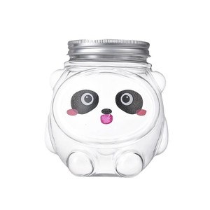 500ml Panda Gấu sữa trà nước giải khát chai với nắp cap rơm dùng một lần rõ ràng nhựa nước trái cây container cho Đảng lễ hội - Product Image 5