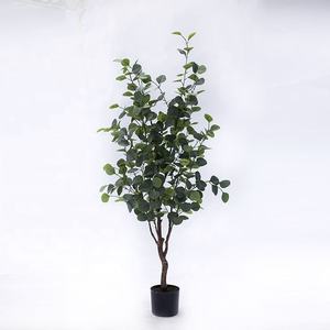 Decoración de casa mejor de 6 pies casi Natural de pequeña maceta verde eucalipto plantas falso árbol de Bonsai Artificial - Product Image 3