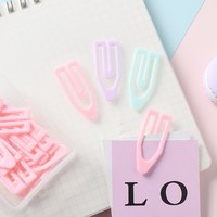 Clips de bureau en plastique personnalisés avec logo, couleur macaron, grands et petits, design créatif en forme de bateau, pour organisation de bureau, marque