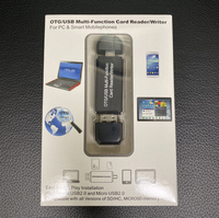 Logo personnalisé OTG Type-C USB2.0 SD TF SD OTG Lecteur de carte graveur pour PC Téléphone portable Tablette