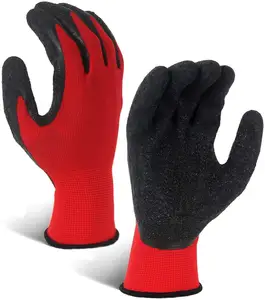 Gants de sécurité enduits de latex pour la construction de travaux Vente en gros