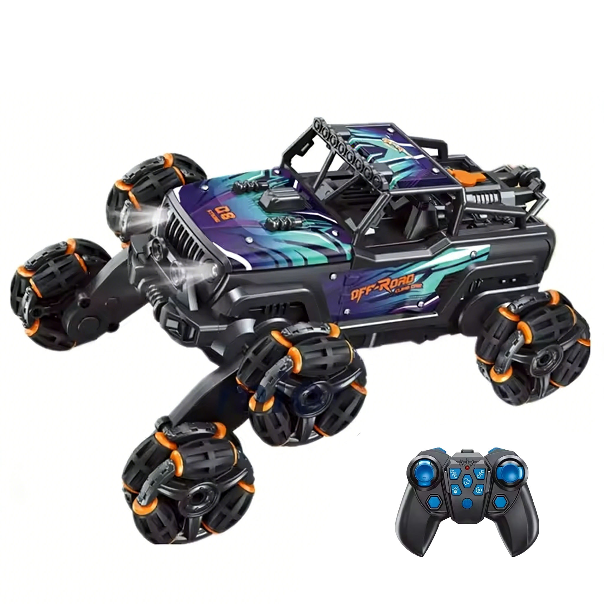 2970-Blue-Six Wheel Single Control