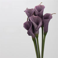 Centre de table de mariage Calla Lily - Fleurs artificielles rétro en PU au toucher réel 62 cm (éco-responsables)
