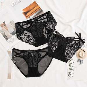 Bragas de mujer sexis de moda de malla suave con encaje de banda en la apertura de la pierna y la cintura - Product Image 5