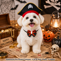 Ensemble de costumes d'Halloween ajustables pour chat, tenue de cosplay amusante pour chat avec chapeau, cape, lunettes et cravate pour chats et petits chiens, idéal pour les fêtes