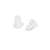 500 pièces/douzaines dos de boucle d'oreille transparents en caoutchouc de Silicone souple prévenir les allergies bouchon de balle de sécurité bijoux accessoires bouchons d'oreille écrous