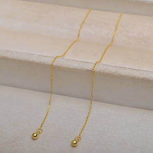 Boucles d'oreilles pendantes en argent S925, style simple, accessoires en perles 7-12, boucles d'oreilles en forme de cœur et bijoux DIY - 4819 - Product Image 2