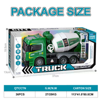 LKTOYS Meilleures ventes Camion malaxeur à béton télécommandé 27 MHz 1:12 4 canaux, véhicule d'ingénierie avec phares