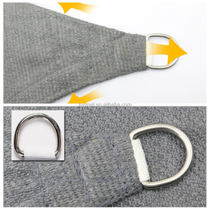 Tenda Parasole Rettangolare Grigia - Vela Ombreggiante in HDPE con Protezione UV per Patio, Giardino, Cortile e Piscina - Product Image 3