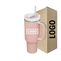 AI-MICH Bouteille isotherme sous vide double paroi en acier inoxydable 40 oz avec poignée, grande capacité, tasse de voiture en métal - Nouveau design