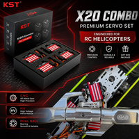 KST X20 Combo Servos Brushless - 3 servos X20-2208 + 1 X20-1035 - Kit Combo avec Engrenages en Alliage d'Aluminium et Acier Trempé DC6.0-8.4V pour Drones