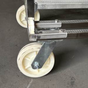 <span class=keywords><strong>France</strong></span> SS304 acier inoxydable aluminium chariot support four refroidissement plateau support chariot pour tenir la volaille et le poulet congelé - Product Image 6