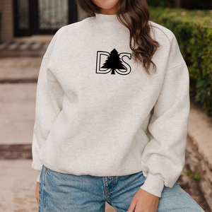 Sudadera Gris Holgada Personalizada con Bordado y Logotipo Impreso en Relieve, Sudadera de Cuello Alto de Algodón Grueso de 420 GSM - Product Image 2