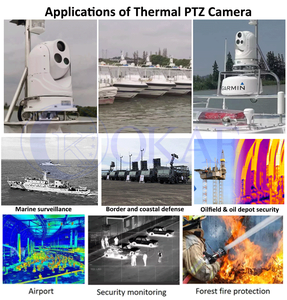 640x512 uncool 25 ~ 75 Mét tầm xa ngày và đêm thuyền gắn máy ảnh Nhiệt Con quay hồi chuyển ổn định biển PTZ máy ảnh - Product Image 6