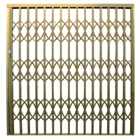 Puerta Corredera de Acero Inoxidable, Segura y Antirrobo, Puerta de Rejilla de Seguridad de Empuje y Tracción para el Hogar y la Tienda