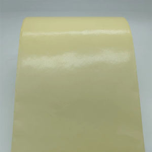 Papier de revêtement Kraft enduit d'huile de silicone simple face de rouleau Jumbo de doublure en verre jaune Papier de dégagement <span class=keywords><strong>PEK</strong></span> pour des applications d'autocollants - Product Image 3