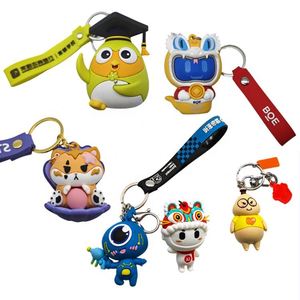 BOE Cartoon Silicone Keychains Graduation Theme Non-Toxic <b>Carabiner</b> <b>Keychain</b> Custom Design - Product Image 1