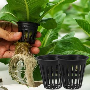 Pots en filet en plastique noir légers de 2/3/5/7 pouces pour la culture hydroponique, pots en filet pour la germination en pépinière et au <span class=keywords><strong>jardin</strong></span> - Product Image 2