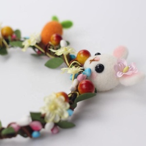 Bandeau en métal Bandeau DIY Kits Laine Mérinos Aiguille Feutrage Lapin et <span class=keywords><strong>Carotte</strong></span> Nouveauté Laine Feutrée Cadeaux - Product Image 3