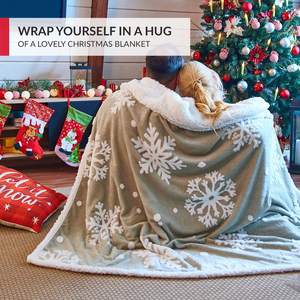 Otoño e invierno suave cálido Color puro doble capa Jacquard esponjoso franela Sherpa sofá ropa de cama manta Casual - Product Image 6