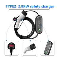 Chargeur EV portable intelligent Qiaoyi QYGEV3.5KW 2.8KW AC en promotion, longueur de câble personnalisée, prise TYPE2 13A réglable, certifié CE