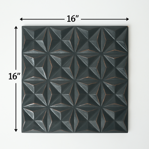Black Square MDF Wall Decor 16x16 Elegant Home Accent - Product Image 4