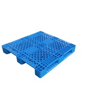 Palette en plastique robuste 1100x1100 HDPE empilable avec renforts en acier pour stockage industriel