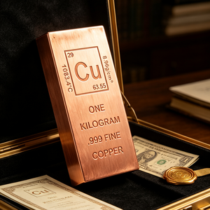 Lingote de Cobre Puro .999 de 1KG para Colección de Inversiones - Product Image 1