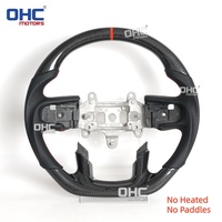 Volant en fibre de carbone véritable LED pour Dodge Ram 1500 2019-2024 avec chauffage, manuel, sans palettes de commande, expédié depuis l'entrepôt américain