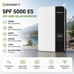 Inversor Híbrido GROWATT SPF 5000 <span class=keywords><strong>ES</strong></span>, 9 Paralelos, 45kW, Entrada FV 500V, Carga 100A, Sin Necesidad de Batería, UPS para el Hogar - Product Image 1